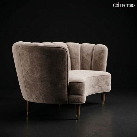 Shop The Danish Art Deco Channel-Back Sofa, Luxury Taupe 2 Seater Sofa ...