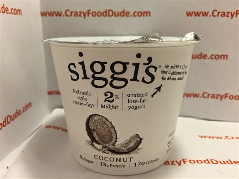 Crazy Food Dude: Review: Siggi's Skyr Coconut Icelandic-Style Yogurt