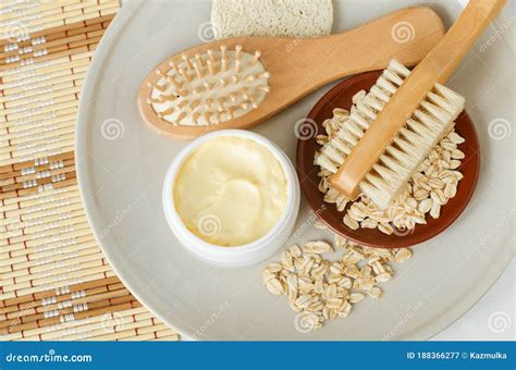 Yellow Hair Mask Banana Face Cream, Shea Butter Facial Mask, Body Butter in the Small White Jar ...