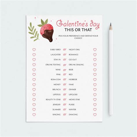 Galentine's Day This or That Games Printable | Would You Rather ...