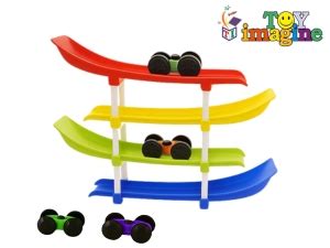 Buy Toy Imagine 4-Level Car Ramp Racer Toy with 4 Cars – Rolling Track ...