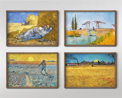 Set of Four Vincent Van Gogh Prints - 4 Classic Paintings - Photo Post ...