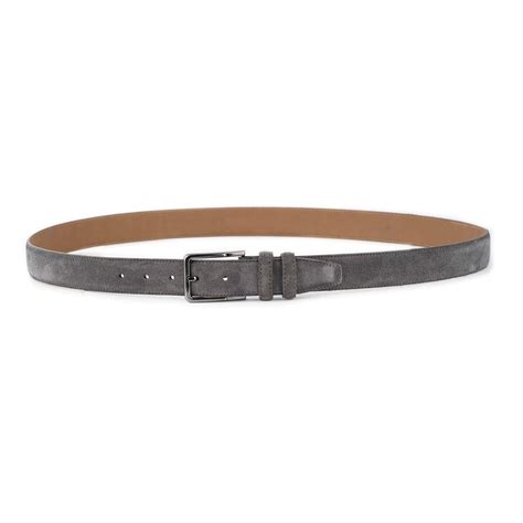 Buy Dark Grey Suede Leather Golf Belts Mens - LeatherBeltsOnline.com