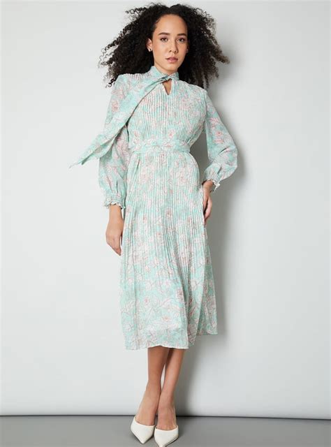 Buy Women Floral Print Pleated Midi Dress Online at just Rs. 1299.0 ...