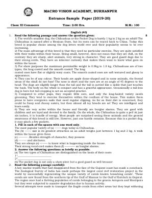 Fillable Online Macro Vision Academy Entrance Sample Paper 2019-20 for ...
