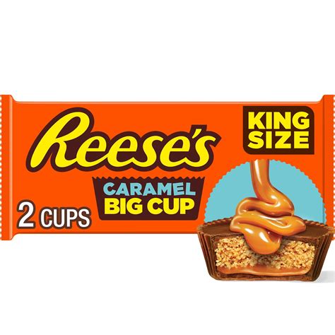 Reese's Big Cup Caramel Milk Chocolate, King Size Peanut Butter Cups ...