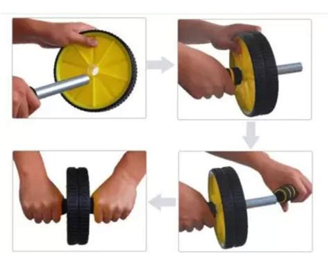 PHB Double Exercise Wheel | Ab Wheel Roller | Abs Roller for Home Gym ...