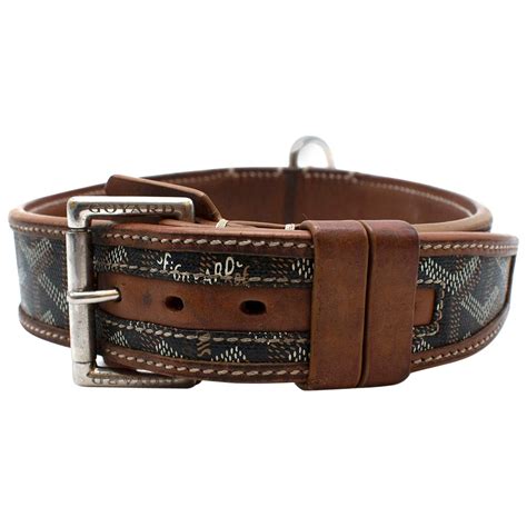 Goyard Brown Goyardine Canvas and Leather Dog Collar at 1stDibs ...