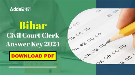Bihar Civil Court Clerk Answer Key 2024 Out, Direct Link To Download PDF