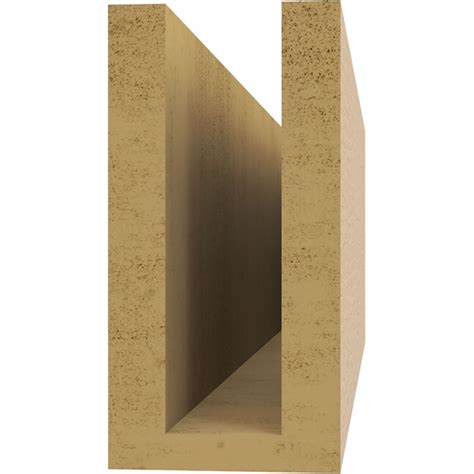 Ekena Millwork Block Woodgrain 4-in X 8-in X 24-in Brown/Tan Urethane ...