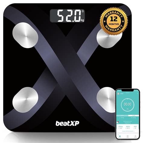 beatXP SmartPlus Edge Bluetooth BMI Weight Machine for Body Weight with ...