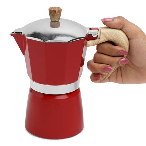 Pour Demitasse Moka Pot (300 ML) - Red