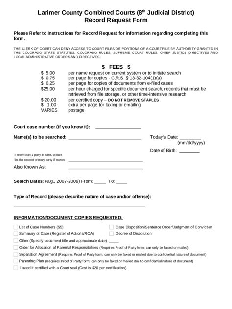 Case Records & Copy Request Doc Template | pdfFiller