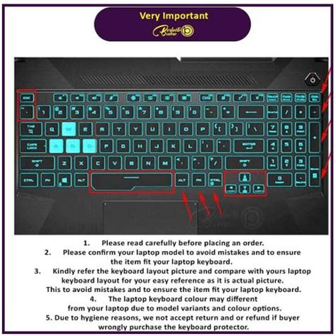 Saco Silicone Skin Keyboard Cover for ASUS TUF A15 TUF506IV TUF506IU 15 ...