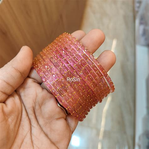 2.10 size OG raindrop glass bangles – Rosin