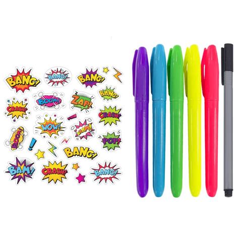 Kaleidoscope Neon Colouring Kit: Comic Art – Juplay World