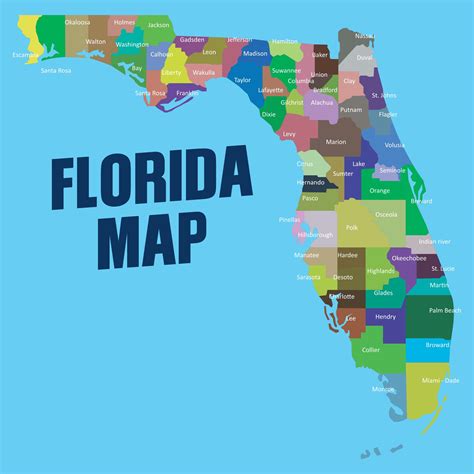 Free Printable Florida County Map - Printable Free Templates