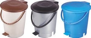 KUBER INDUSTRIES Plastic Dustbin Bucket/Garbage Bin (Multi) Set of 3 ...