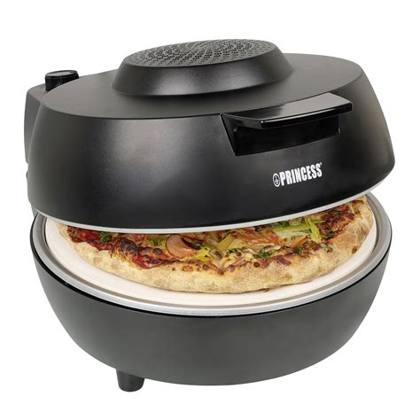 Electric pizza oven with ceramic stone, 1200W, Black, "Pro" - Princess ...