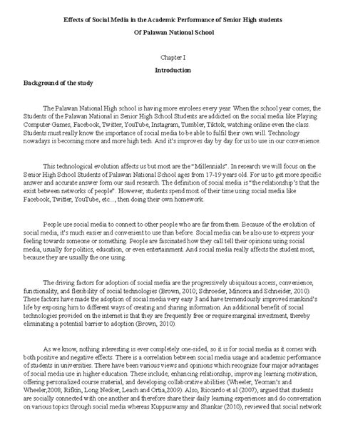 Reading And Writing Performance Of Senior High School Students at ...