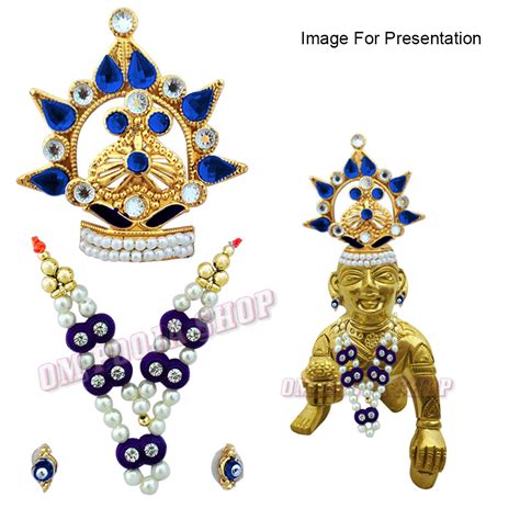 Buy Deity Mukut & Haar Jewellery Shringar Set online