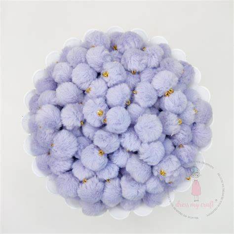 Pastel Pom Poms With Loop - Mauve – Dress my craft