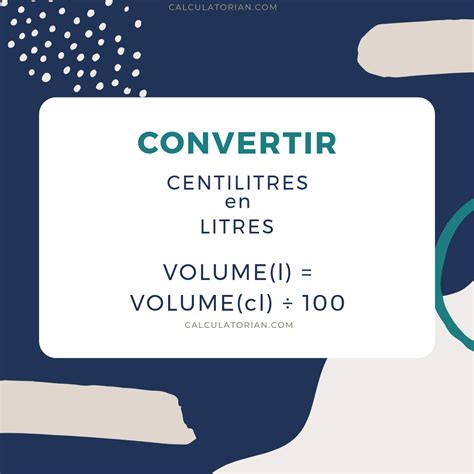 Convertir De Centilitres à Litres