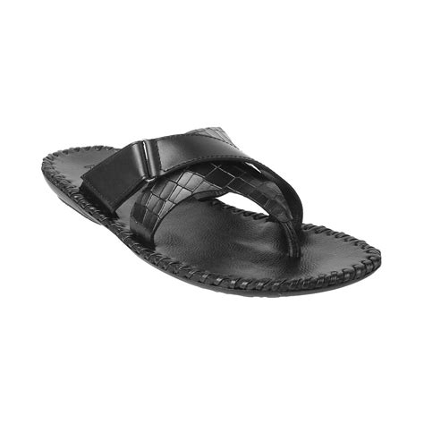 Mochi Mens Leather Black Slippers (Size (6 UK (40 EU)) : Amazon.in: Fashion