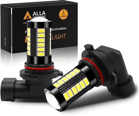Alla Lighting 9006 LED Fog Light Bulbs 2800 Lumens Xtreme Super Bright ...