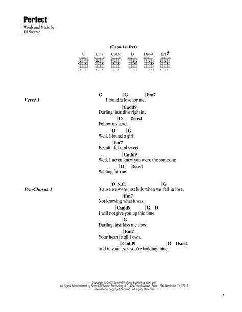 Ed Sheeran - Perfect at Stanton's Sheet Music