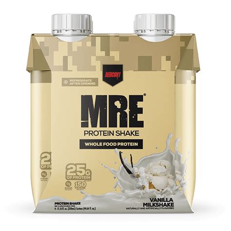 Redcon1 Mre Whole Food Protein Shake, Vanilla Milkshake, Protein | Fig App