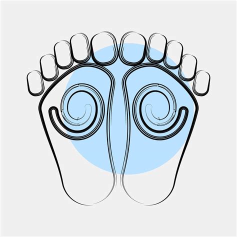 Icon buddha feet. Buddhism and vesak elements. Icon in color spot style ...