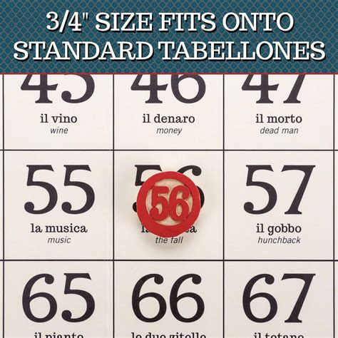 Buy Vintage Tombola Italian Game Tombolini Tiles, (90 pcs) | Rustic ...