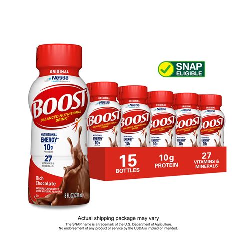 BOOST Original Balanced Nutritional Drink Protein Shakes, Rich ...