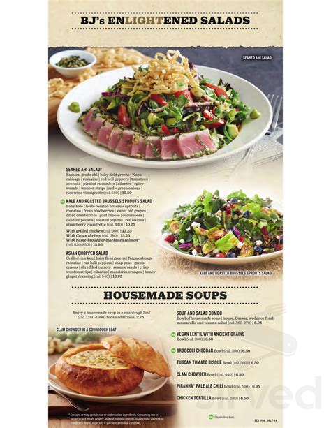 BJ's Restaurant & Brewhouse menu in Austin, Texas, USA