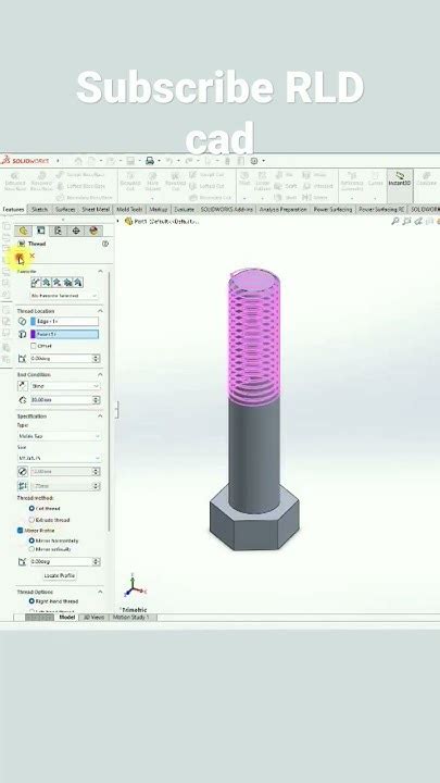 Image result for SolidWorks Create Screw-Thread
