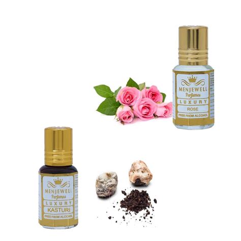 Menjewell Kasturi and Rose Attar/Ittar Perfume for Men and Women ...