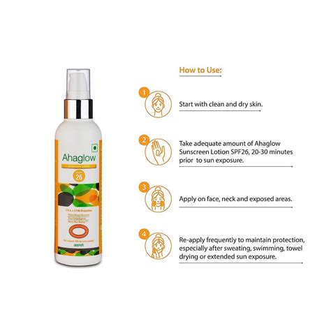 Ahaglow SPF 26 Sunscreen Lotion, 100 ml Price, Uses, Side Effects ...
