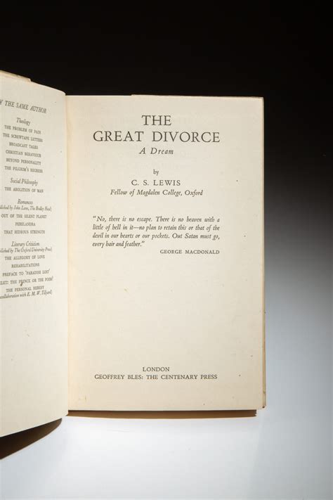 The Great Divorce - The First Edition Rare Books