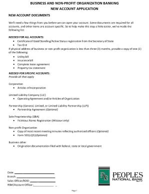 Fillable Online How to Open a Bank Account for a Nonprofit Association ...