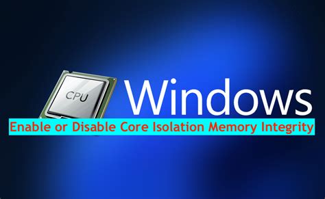 Image result for Disable Core Isolation Windows 10