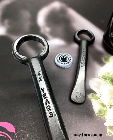 11th Year Steel Wedding Anniversary Gift Bottle Opener - 11 Years ...