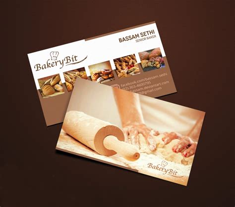Business Cards for Bakery 的图像结果