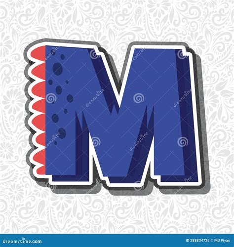 Alphabet Letter M, Latter Art, Alphabet Vector, Font Vector Stock Illustration - Illustration of ...