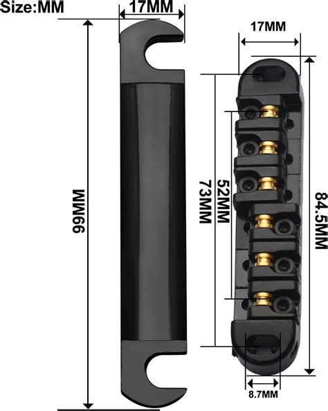 Buy SAPHUE ABR-1 Style Tune-o-matic Bridge Tailpiece Roller Saddle ...
