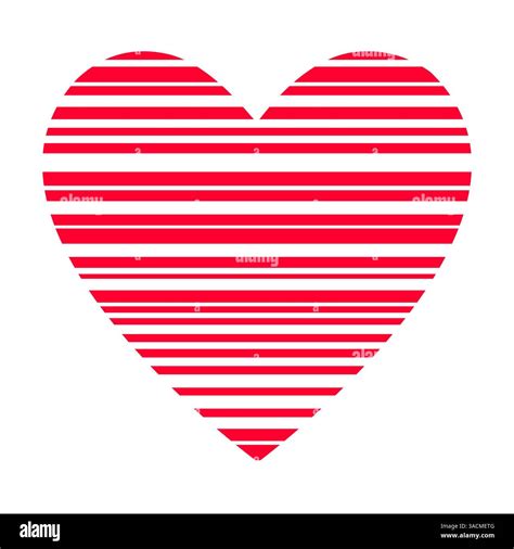 Heart symbol in red with uneven white and red stripes hi-res stock ...