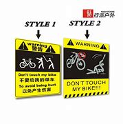 Image result for Don't Touch My Bike Sticker
