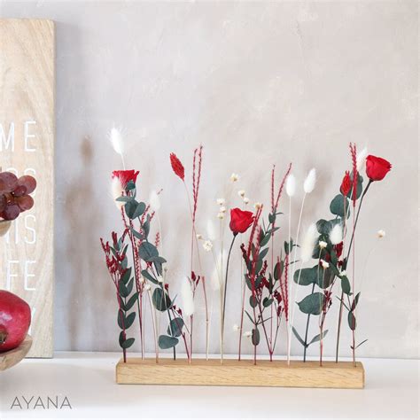 Noble Wooden Bar ANDALOUSIE Dried and Preserved Flower Decoration ...