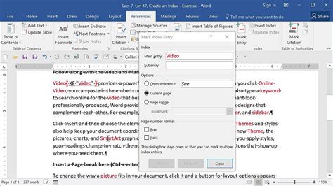 Image result for Word Index Tutorial