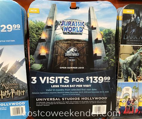 Universal Studios Hollywood 3 Visit Ticket (2019-2020) | Costco Weekender